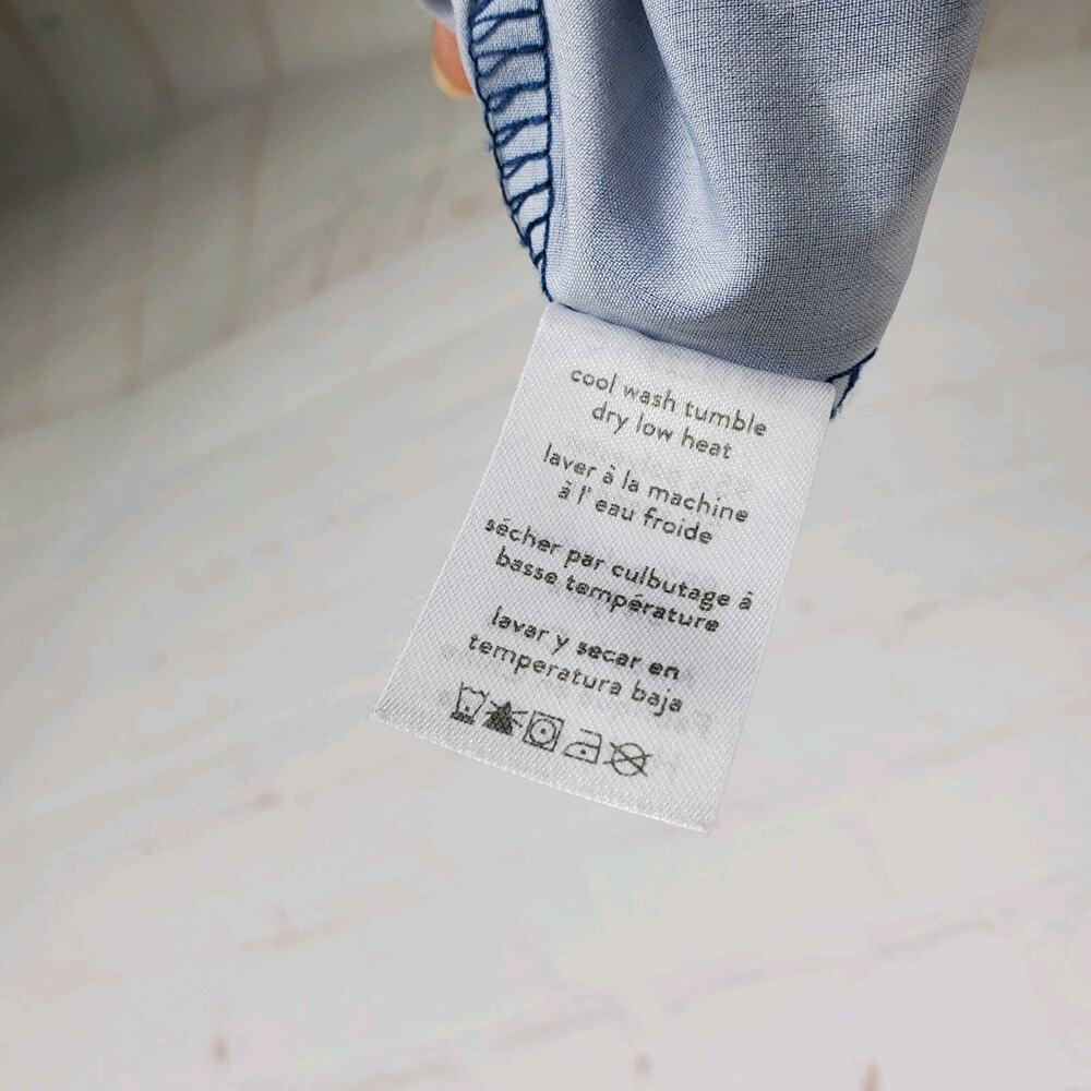 RipSkirt Hawaii Sun Dress Short Sz L Blue Floral Sleeveless Pockets Lightweight - Picture 10 of 13